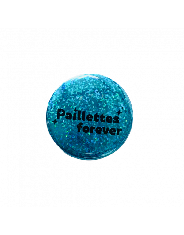 Badge PAILLETTES FOREVER bleu