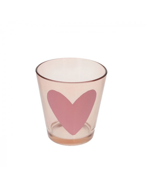 Verre COEUR rose