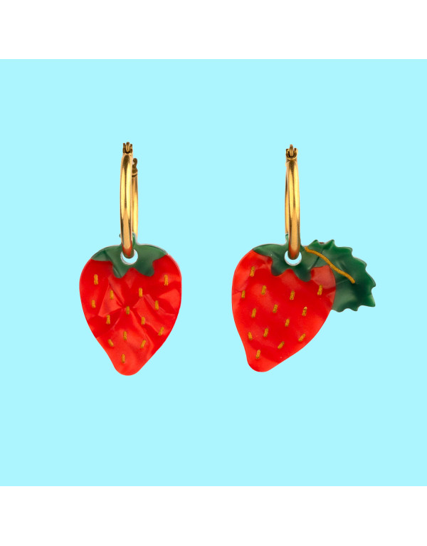 Boucles d'oreille FRAISE