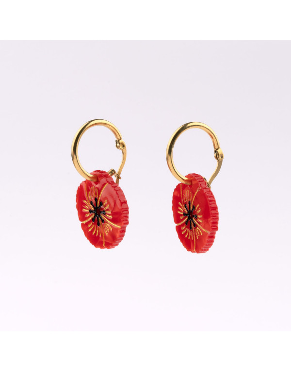 Boucles d'oreille COQUELICOT